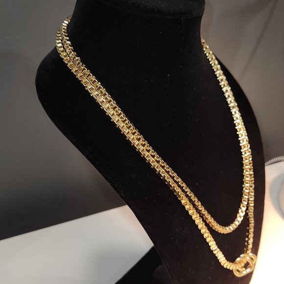 Long Gold Plated Box Chain - Picture 6 of 8